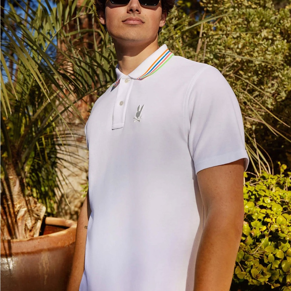 Psycho Bunny Athens Pique Polo - White looks new 6